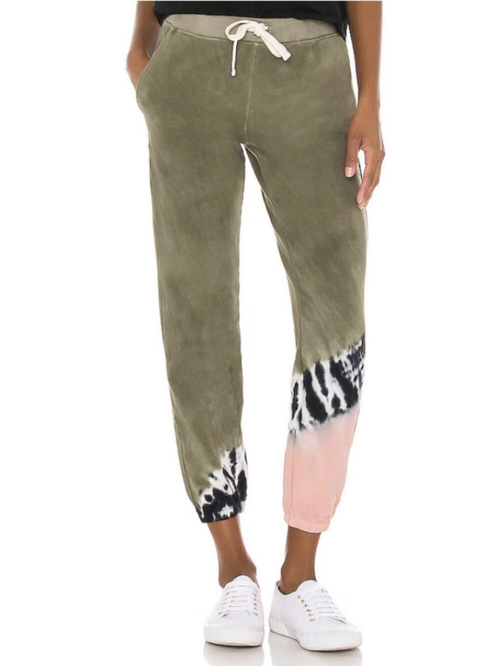 ELECTRIC & ROSE Vendimia Jogger Pants in Laurel Melon & Onyx Medium Lounge Boho